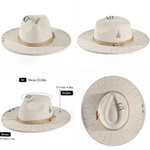 Distressed wide-brim cowboy hat, side profile showing brim width