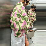 3D floral embroidered bomber jacket — embroidery detail