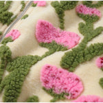 Floral embroidered bomber jacket — sleeve detail