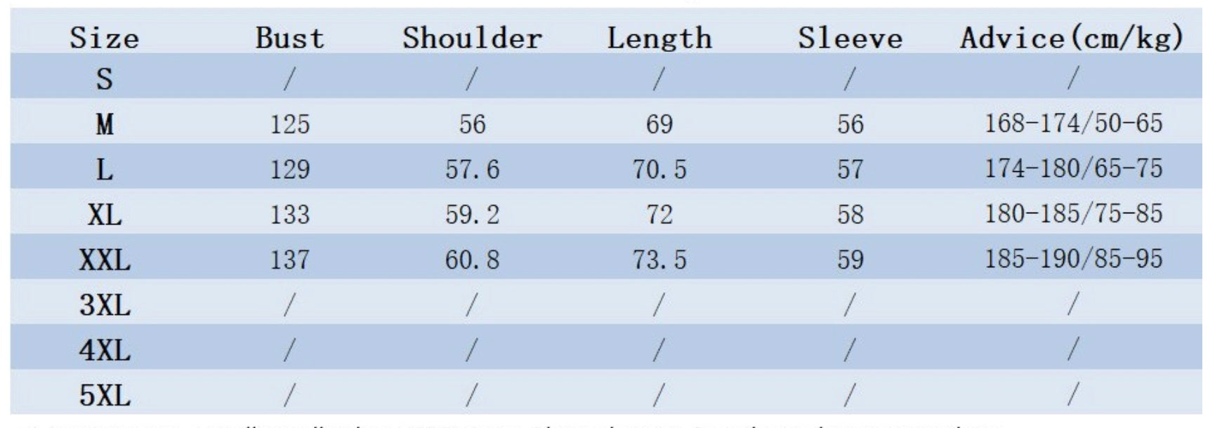Size chart for Beige Shacket — Geometric Pattern Patchwork Shirt Jacket
