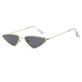 Gold-Black Micro triangle sunglasses, frame detail