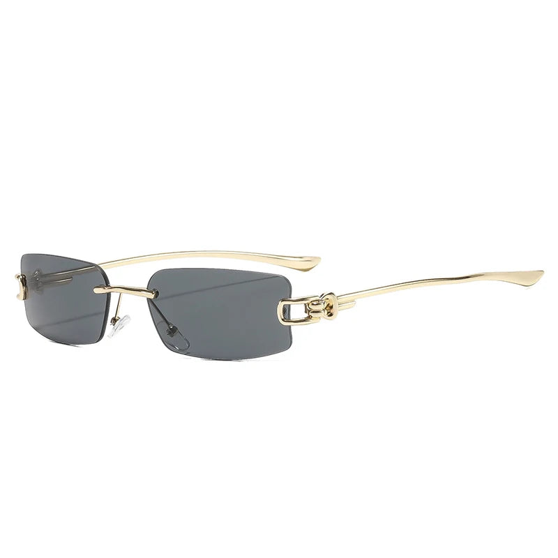 Golden Grey Frameless rimless sunglasses, product detail