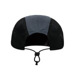Black and gray mesh cap with a knot on a white background