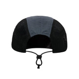 Black and gray mesh cap with a knot on a white background