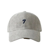 Gray Corduroy baseball dad hat — lifestyle shot
