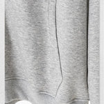 Gray sweatshirt with a pocket on a white background