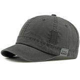 Gray Short brim baseball cap — detail view