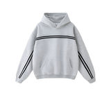 Trendy Stripe Hoodie with Kangaroo Pocket