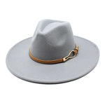 Gray Wide-brim fedora hat fourth lifestyle shot
