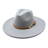 Gray Wide-brim fedora hat fourth lifestyle shot