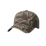 Camouflage baseball cap on a white background