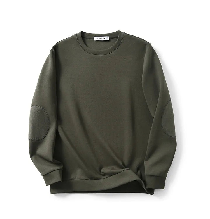 Minimalist Crewneck with Elbow Patches