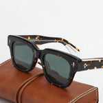 Green Square acetate sunglasses, front view