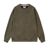 Streetwear Suede Sweatshirt
