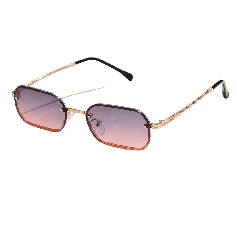 Sunglasses with gradient lenses on a light background