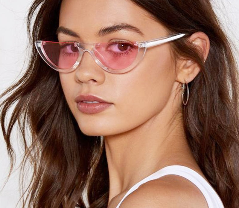 Half best sale lens sunglasses