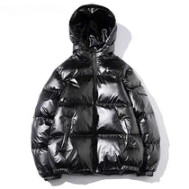 hooded puffer jacket black