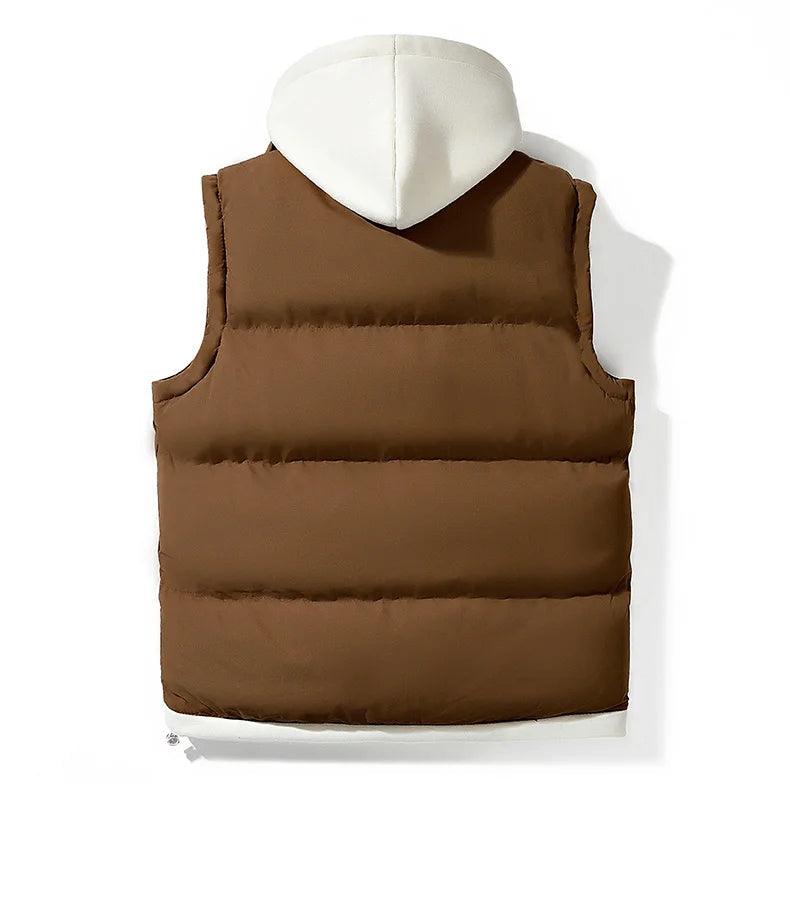 Hooded puffer vest — lifestyle shot 8