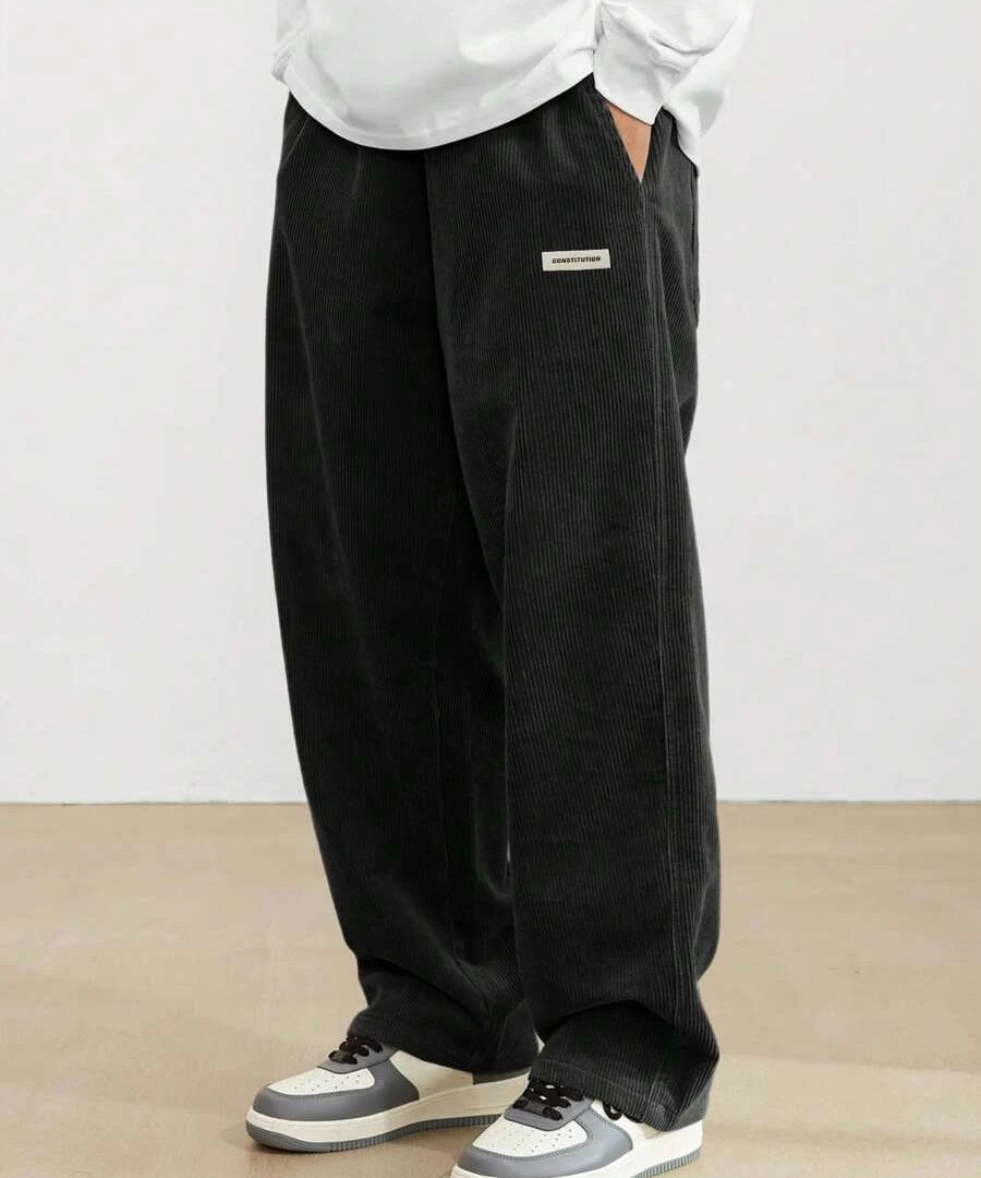 Image Color 2 Corduroy straight-leg pants, flat lay