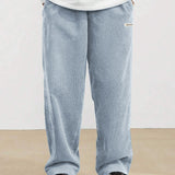 Image Color 4 Corduroy straight-leg pants, fabric detail