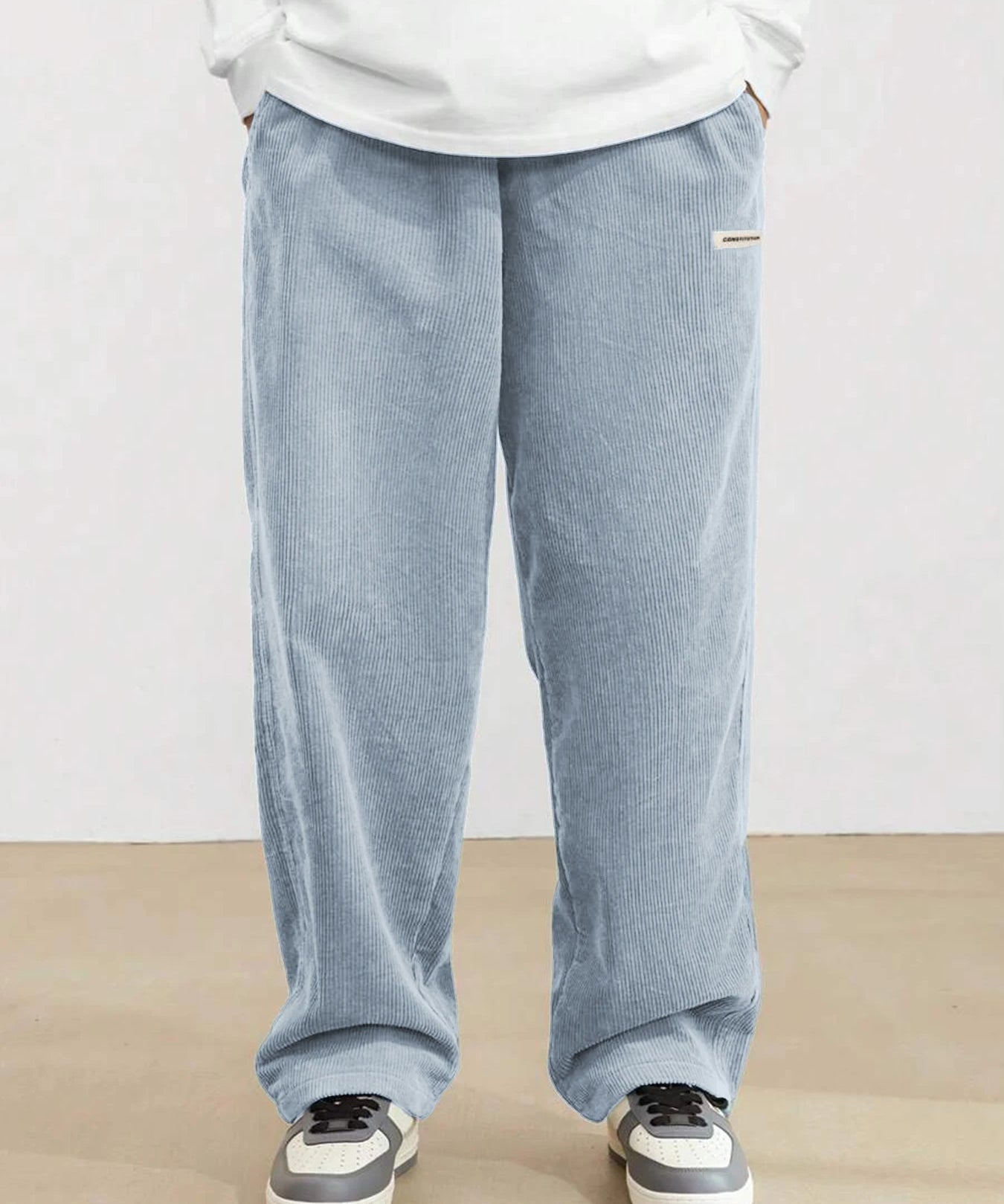 Image Color 4 Corduroy straight-leg pants, fabric detail