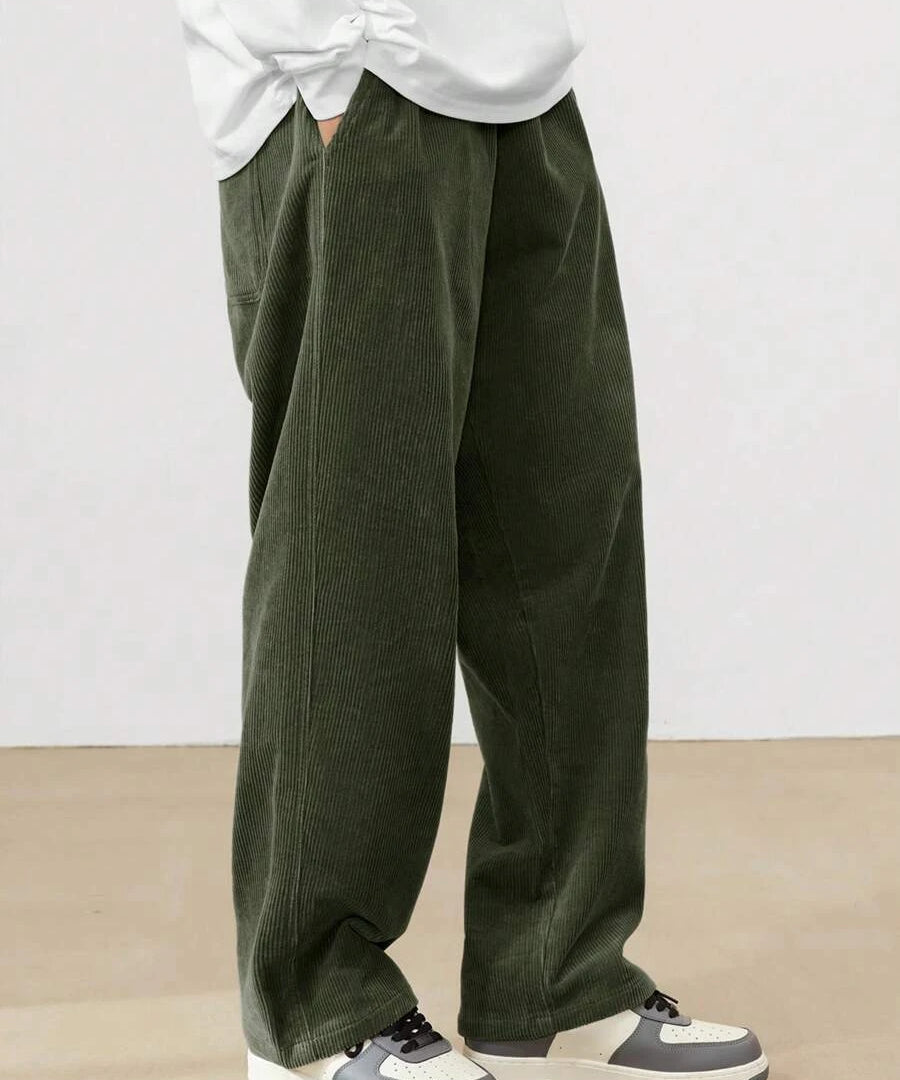 Image Color 5 Corduroy straight-leg pants, lifestyle shot