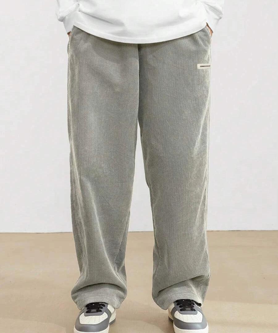Image Color 6 Corduroy straight-leg pants worn, front