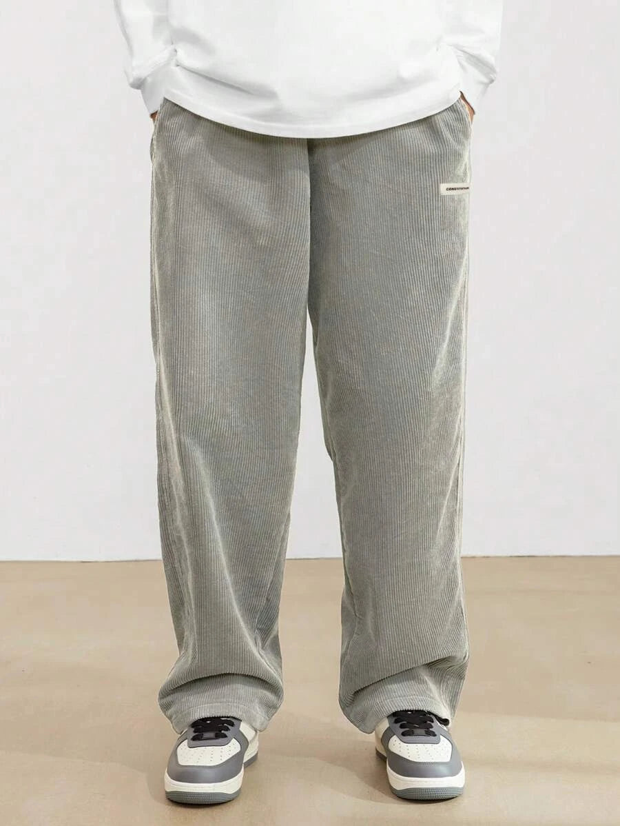 Image Color 6 Corduroy straight-leg pants worn, front