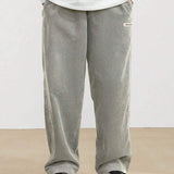 Image Color 6 Corduroy straight-leg pants worn, front