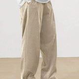 Image Color 7 Corduroy straight-leg pants worn, side