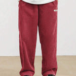 Image Color 8 Corduroy straight-leg pants worn, back