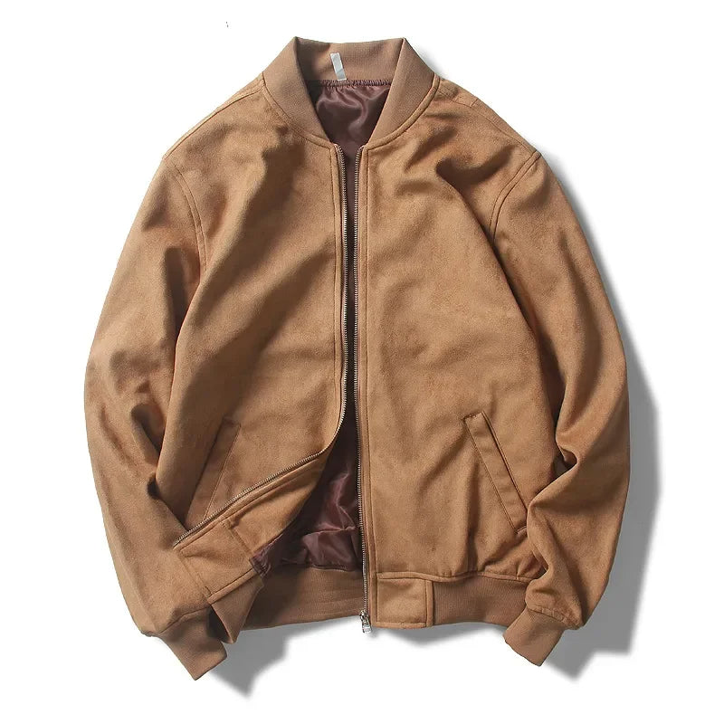 Classic Suede Bomber Jacket
