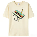 Khaki Vintage graphic tee, graphic print detail