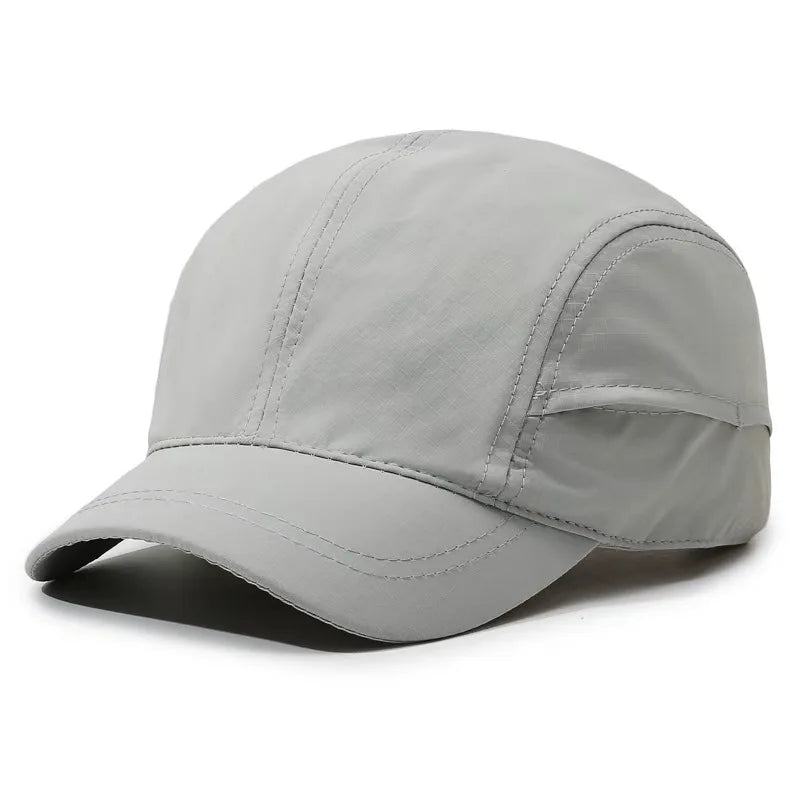 Gray baseball cap on a white background