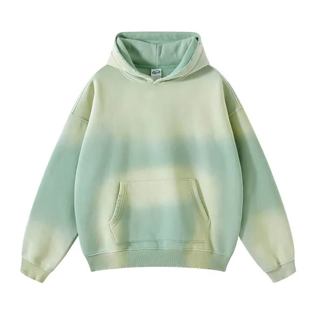 Gradient Dip-Dye Streetwear Hoodie