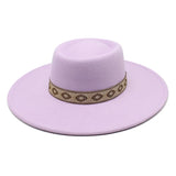 Light purple wide-brim felt fedora hat colorway