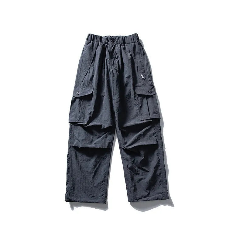 Lk1285 Haze Blue Parachute cargo pants, lifestyle shot 7