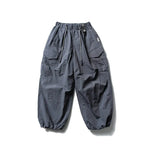 Lk1353 Haze Blue Parachute cargo pants, lifestyle shot 9