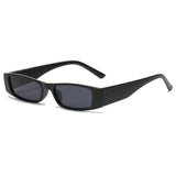 Matte black sunglasses on a white background