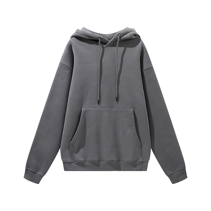 Thick Fleece Hoodie – Oversized Winter Streetwear Pullover