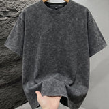 Mineral washed oversized graphic tee, front view