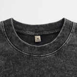 Mineral washed oversized graphic tee, side view