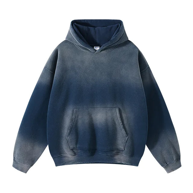 Gradient Dip-Dye Streetwear Hoodie