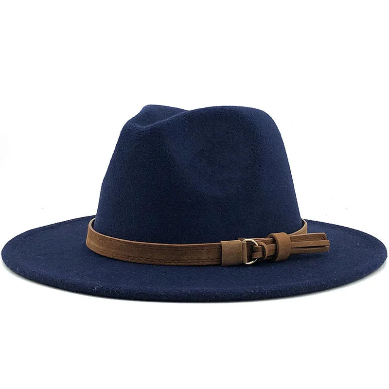 Fashion blue suede hat