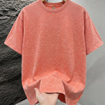 Orange Mineral washed oversized graphic tee, lifestyle shot 2