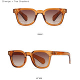 Retro Square Rivets Sunglasses