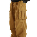 Orange Wide-leg cargo pants, styled outfit view