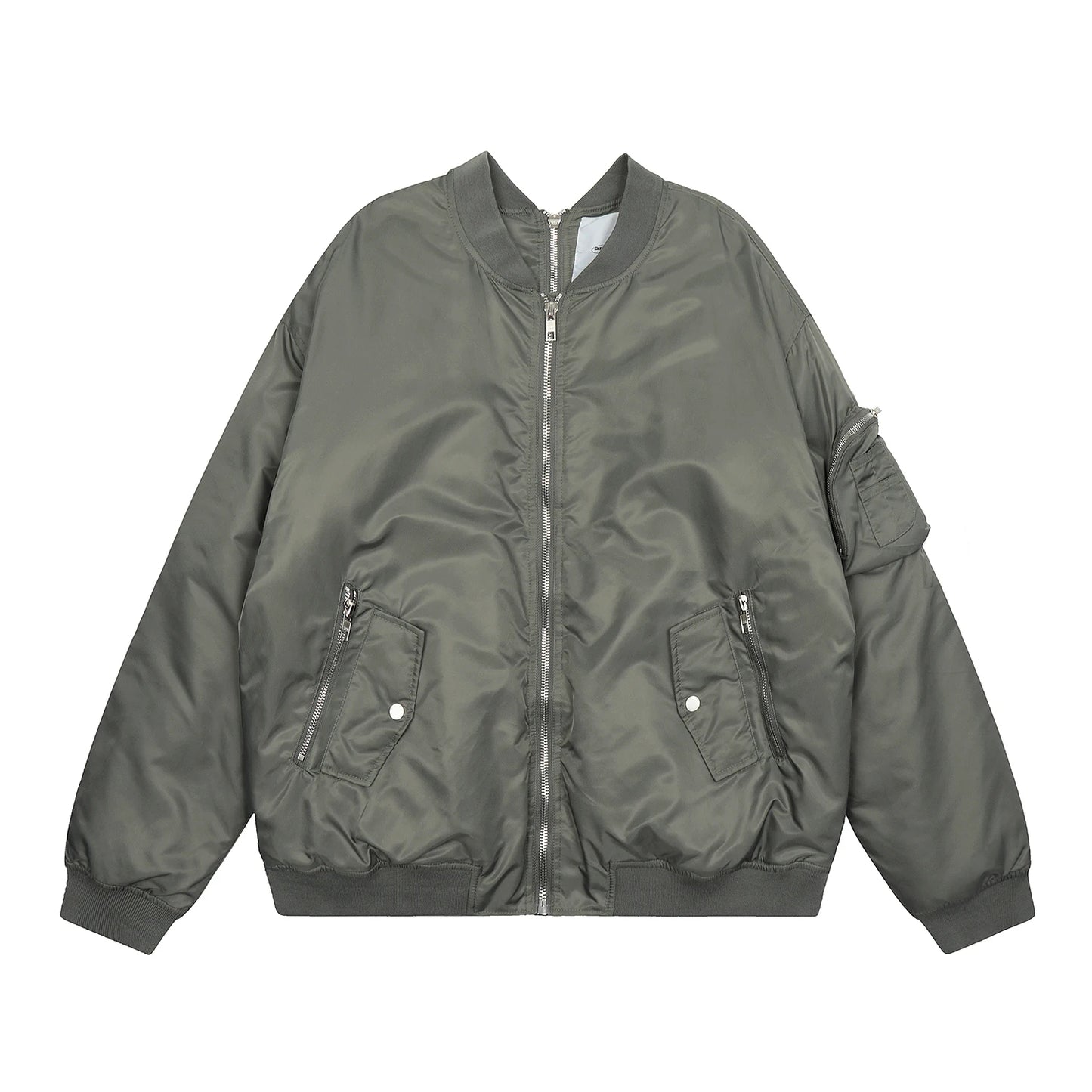 Oversized Army Green Bomber Jacket