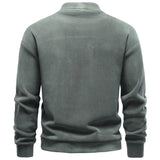 Oversized mock neck sweatshirt, back view