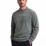 Oversized mock neck sweatshirt, collar detail